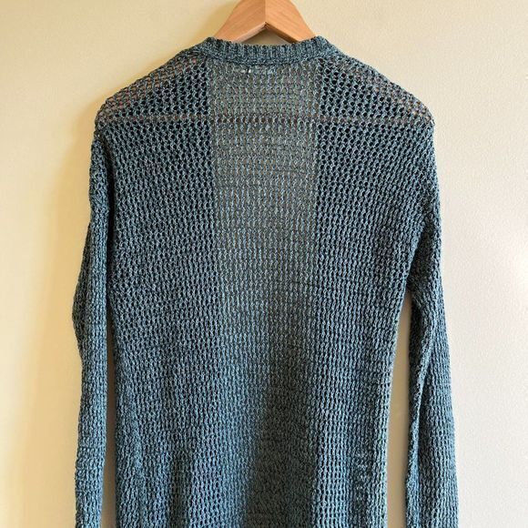 Kimchi Blue | Urban Outfitters‎ Open Front Knit Cardigan Long Green Pockets - Picture 8 of 8